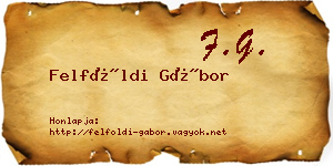 Felföldi Gábor névjegykártya