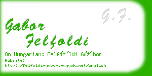 gabor felfoldi business card